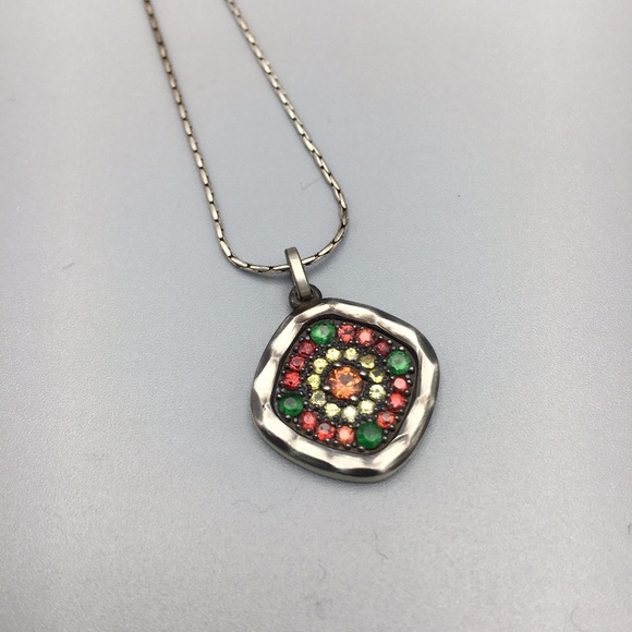 Sterling Silver Semi-Precious Necklace Xmas NWOT - Picture 2 of 6